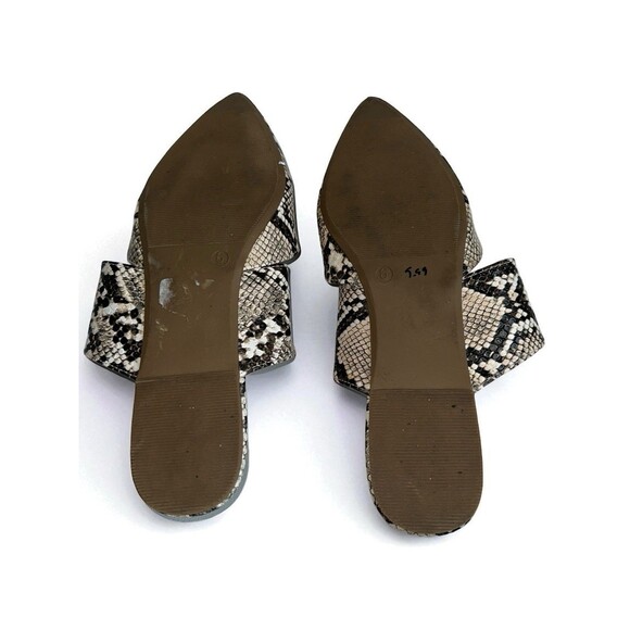 Coconuts Matisse Nisa Mule Pointed Toe Flats Size 6M Snake Print Sandal - Picture 9 of 11